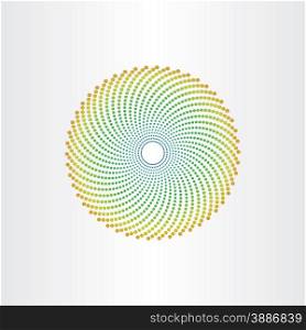 abstract background circle with green dots halftone design