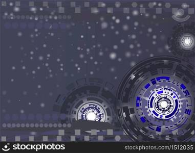 Abstract background circuit connection concept dot element, Hi-tech digital and engineering telecoms technology, vector illustration.