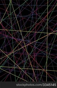 Abstract Background - Color Strips on Black Background