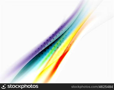 Abstract background, colorful shiny blurred lines with light effects