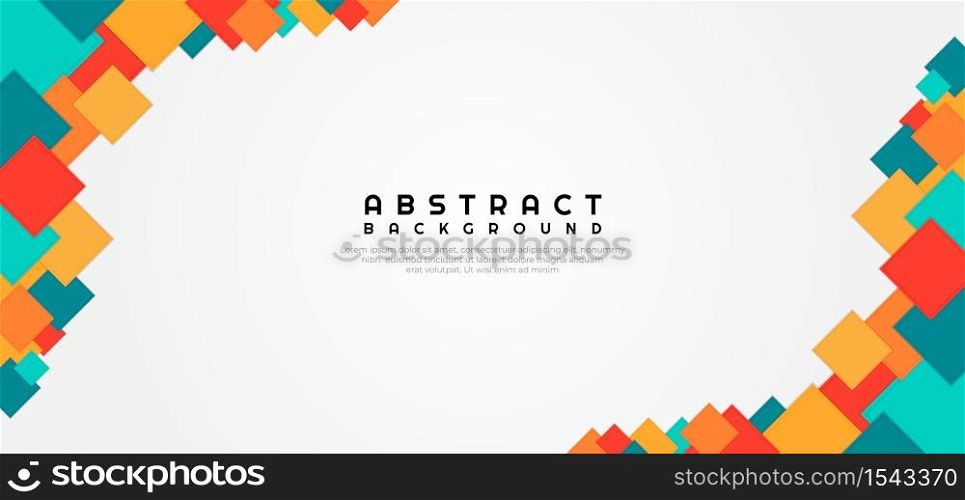 Abstract background colorful square shape overlap pattern modern design. vector illustration.