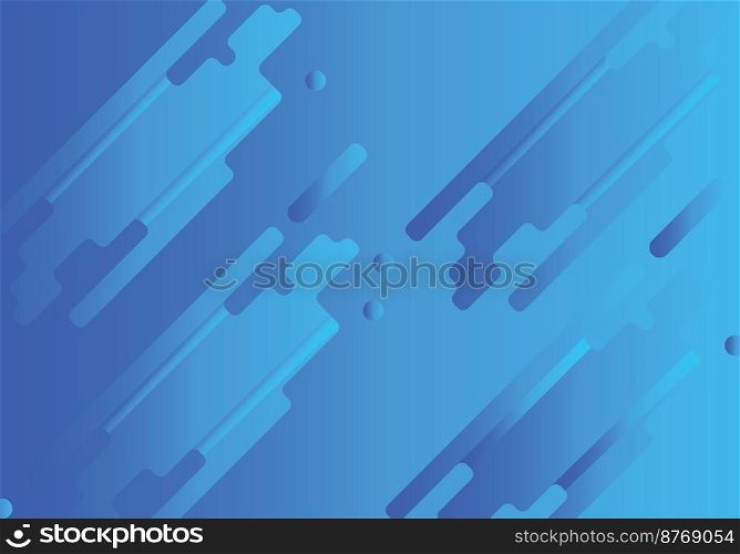 Abstract background composed of technologically curved pieces in pastel tones gradients from light blue to dark blue   Vector