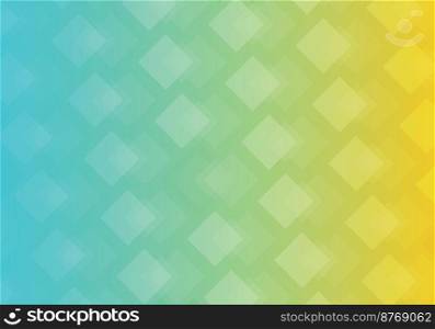 Abstract background composed of technologically horizontal squares in a gradient of pastel tones from light green to dark yellow : Vector