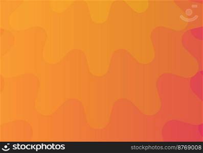 Abstract background consisting of wavy wavy curves. Gradient from light orange to dark : vector