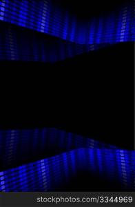 Abstract Background - Cubes in Shades of Blue on Black Backgorund