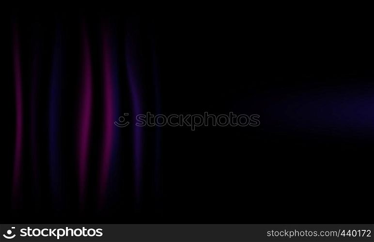 Abstract background dark violet silk cloth curtain half open with copy space