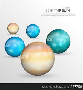 Abstract background design template. 3D sphere ball. vector design illustrator eps 10
