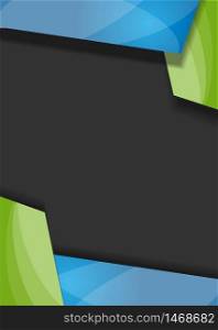 Abstract background design with green and blue shapes. Abstract background design
