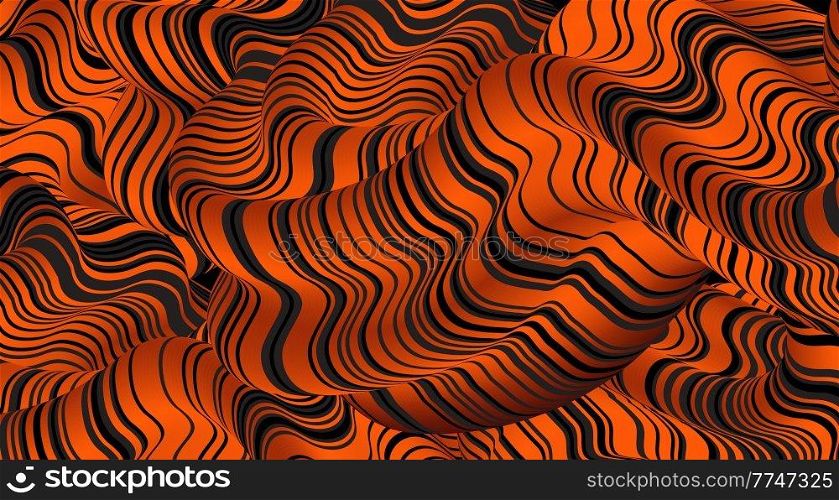 Abstract Background distorted lines liquid shape. Psychedelic stripes. Vector illustration for brochure, flyer, card, banner or cover.. Abstract Background distorted lines liquid shape. Psychedelic stripes. Vector illustration for brochure, flyer, banner or cover.