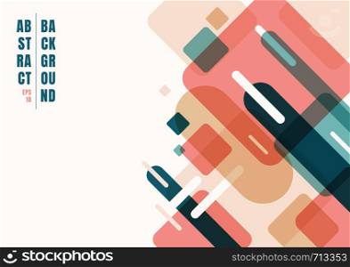 Abstract background dynamic geometric shapes bright tones with space for text. You can use for cover brochure, poster, banner web, print ad, etc. Vector illustration