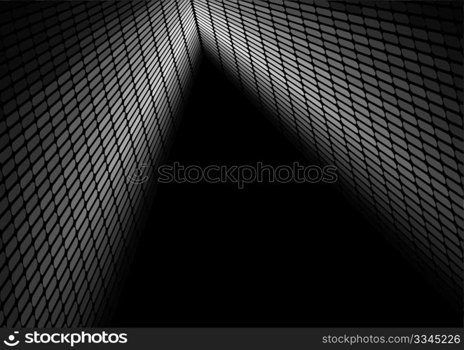 Abstract Background - Equalizer in Shades of Grey on Black Background