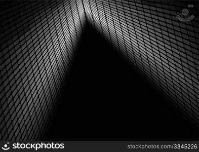 Abstract Background - Equalizer in Shades of Grey on Black Background