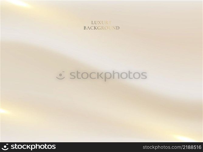 Abstract background fabric crease beige brown smooth color luxury style. Vector illustration
