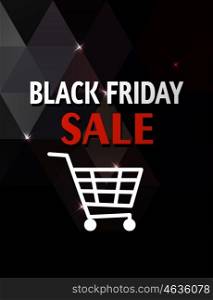 Abstract background for Black Friday sale. Black geometric background.