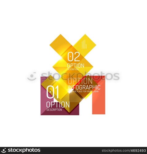 Abstract background, geometric infographic option templates. Abstract background, geometric infographic option templates. Vector colorful business presentation or data brochure layouts with sample text