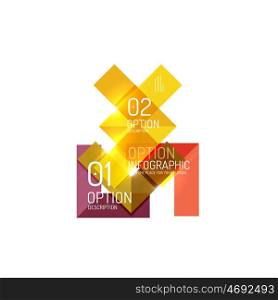 Abstract background, geometric infographic option templates. Abstract background, geometric infographic option templates. Vector colorful business presentation or data brochure layouts with sample text