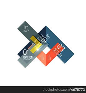 Abstract background, geometric infographic option templates. Vector colorful business presentation or data brochure layouts with sample text