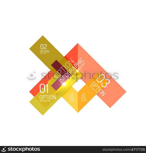 Abstract background, geometric infographic option templates. Vector colorful business presentation or data brochure layouts with sample text