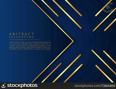 Abstract background geometric shape and stick gold color luxury concept. vector illustration.