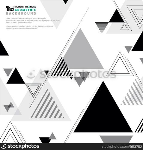 Abstract background geometric shape pattern modern design black white. Decorating for artwork usage, cover design, poster, brochure, magazine. eps10