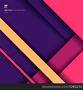 Abstract Background Geometric Stripes Vibrant Color Overlapping Layer with Shadow and Space for Your Text. Vector Illustration