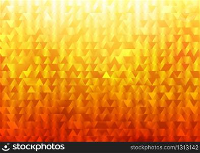 Abstract background geometric triangle shapes pattern vibrant orange color gradient and light rays. Vector illustration
