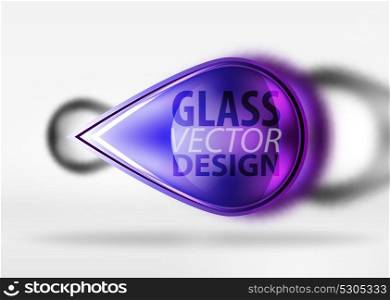 Abstract background, glass minimal round and arrow shapes in 3d space with blurred effects. Abstract background, glass green minimal round and arrow shapes in 3d space with blurred effects. Vector geometric abstract background