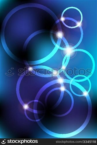 Abstract Background - Glowing Circles on Dark Background