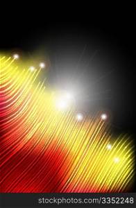 Abstract Background - Glowing Fibers in Red and Yellow