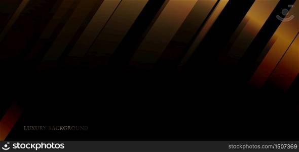 Abstract background golden diagonal stripes line on black premium background. Luxury style. You can use for banner web, gift voucher, coupon template, etc, Vector illustration
