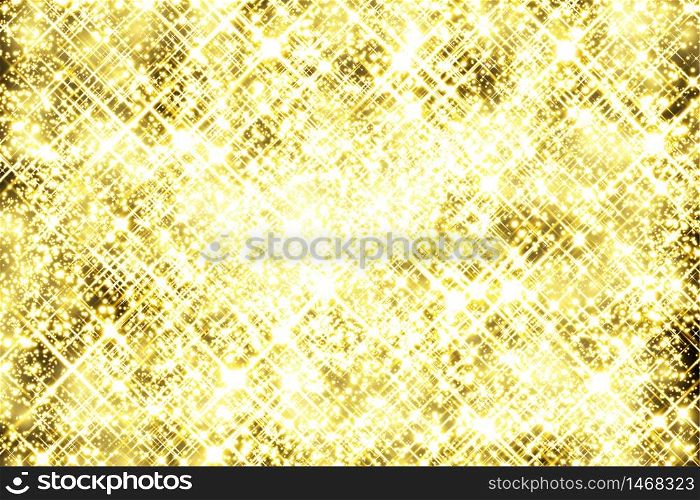 Abstract background. Golden rays of light with luminous magical dust. Glow in the dark. Flying particles of light. Vector illustration.. Abstract background. Golden rays of light with luminous magical dust. Glow in the dark. Flying particles of light. Vector illustration