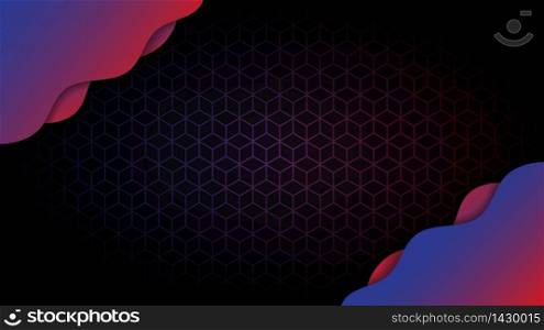 Abstract background gradient design with geometric Fluid shpaes composition.Futuristic minimal pattern place for text or message.Trendy and modern Cool banner design template.