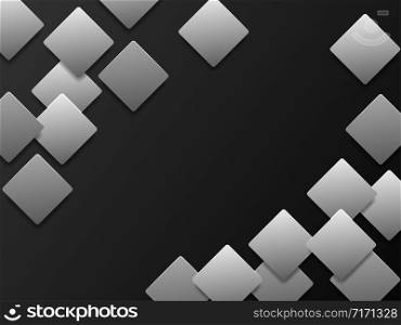 Abstract background gray Square blank, Vector illustration