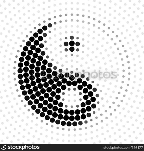Abstract background halftone pattern, Yin Yang, vector illustration and design.. Abstract background halftone pattern, Yin Yang.