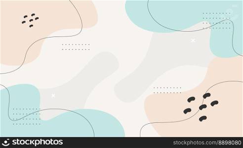 abstract background hand drawing various shapes and memphis element