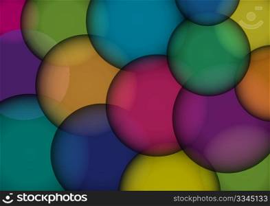 Abstract Background - Illustration of Circles of Different Colors