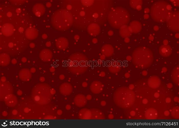 Abstract background in Christmas style with bokeh, shades of red.