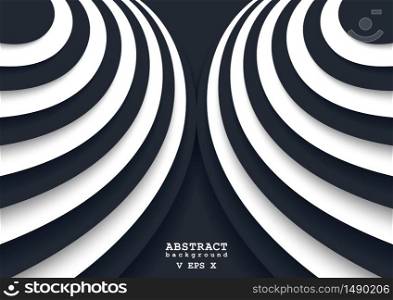 Abstract background in cutout paper style. Dynamic 3D design of curved stripes. Two-color vector cover. Multilayer relief.. Abstract background in cutout paper style. Dynamic 3D design of curved stripes. Two-color vector cover.