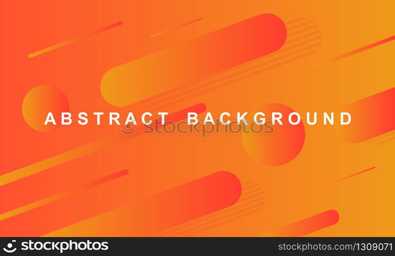 Abstract background in orange. Geometric background with gradient colors. Dynamic shapes composition. Vector EPS 10