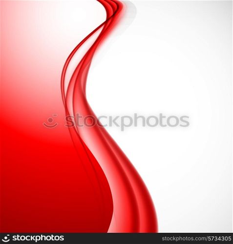 Abstract background in red color with wavy lines