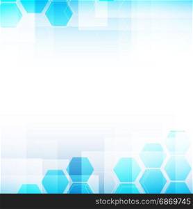 Abstract background light blue and hexagon shapes,vector