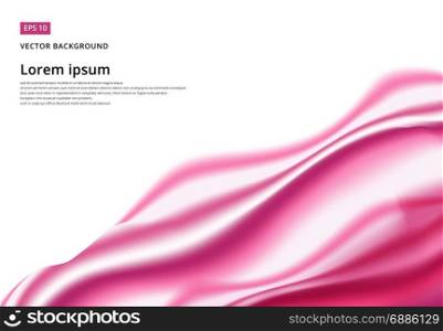 Abstract background Ligth pink curve and wave smooth with copy space, Vector illustration