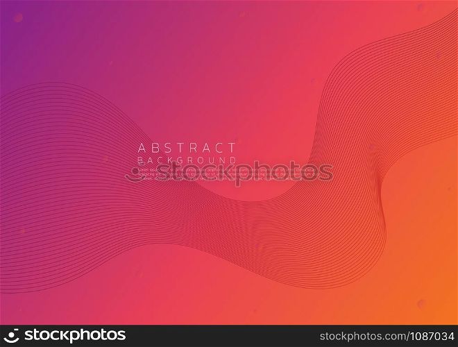 Abstract background line movement flow modern colorful art design. vector illustration