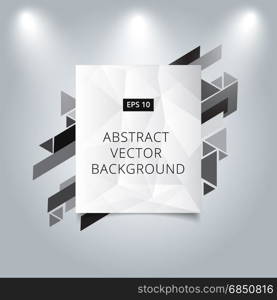 Abstract background low polygon vector background with graphic geometric triangle triangle template with spotlight shine for print ad, magazine, brochure, leaflet