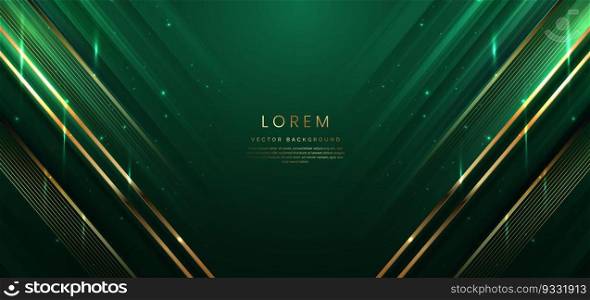 Abstract background luxury dark blue and pink elegant geometric diagonal with gold lighting effect and sparkling with copy space for text. Template premium award design. Vector illustration