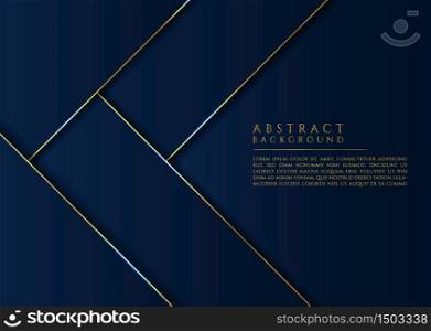 Abstract background luxury gold line metallic overlap layer design with space for text. vector illustration.