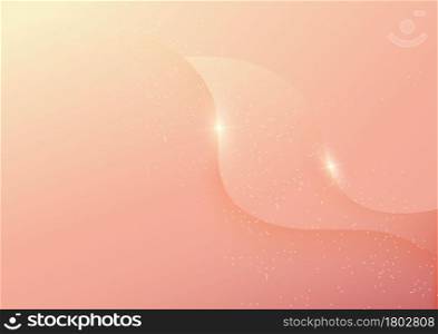 Abstract background luxury soft yellow and pink gradient modern with dot sparkle. Vector illustration