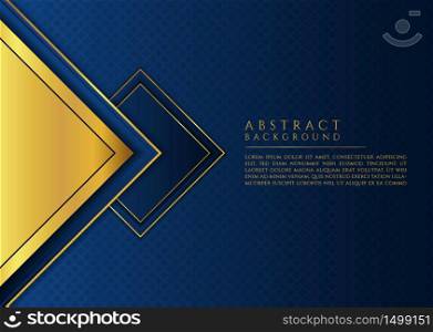 Abstract background luxury square gold metallic design with space for text. vector illustration.