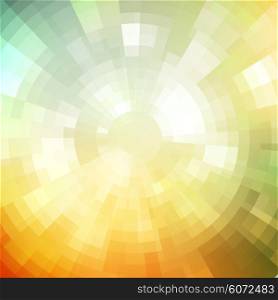 Abstract background made of shiny mosaic pattern. Disco style. For design party flyer, leaflet and nightclub poster. Summer color