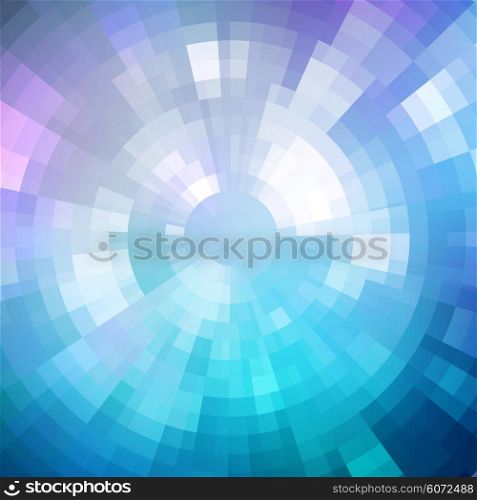 Abstract background made of shiny mosaic pattern. Disco style. For design party flyer, leaflet and nightclub poster. Blue color